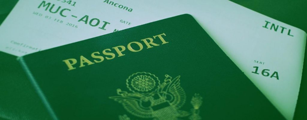 Passport with International Ticket