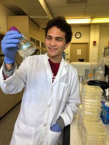 UROP Student, Kevin Vergara, Conducting Research In A Lab.