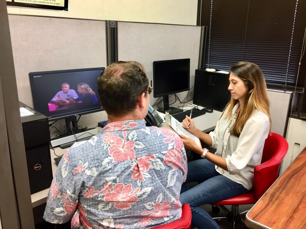 Shelby Dolim Working with Her Mentor