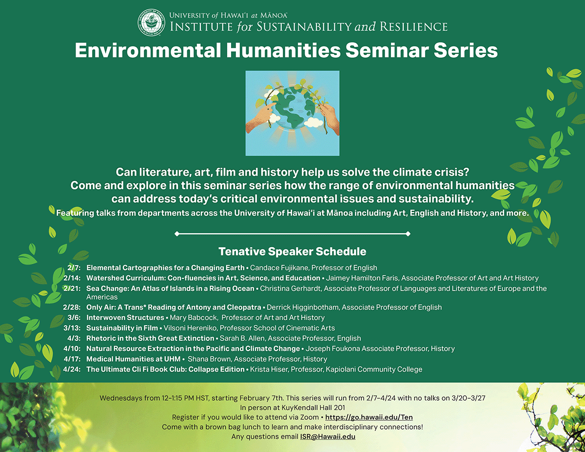 2024 Spring Environmental Humanities Seminar Series