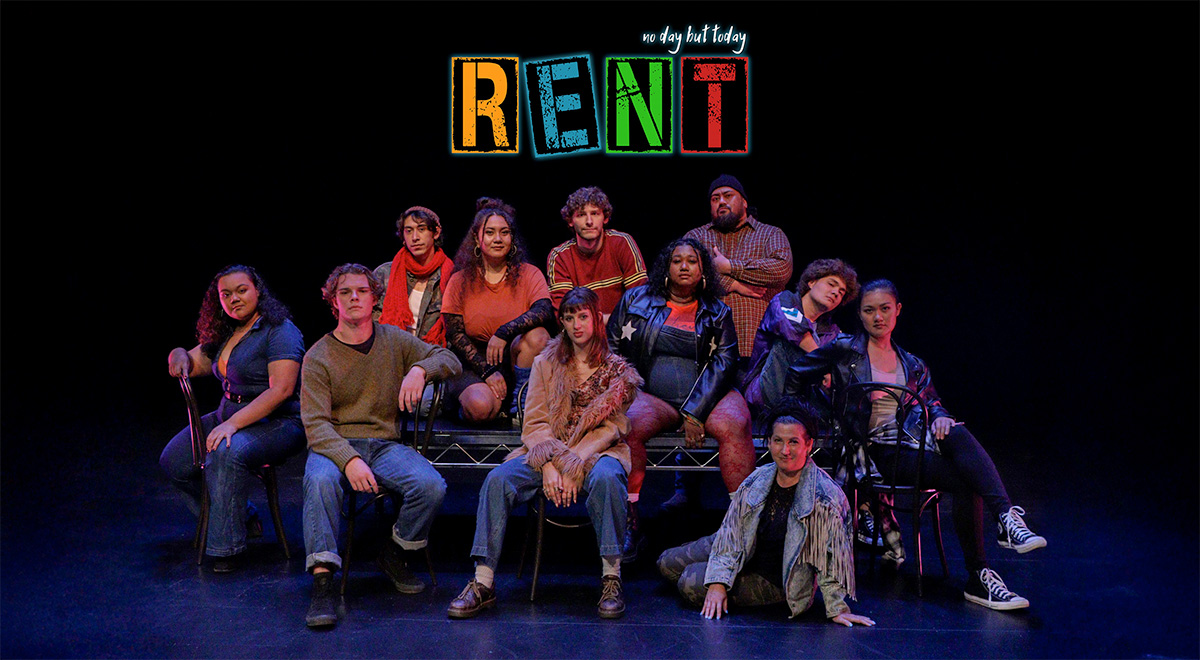 Several cast members from the UH Manoa Department of Theatre & Dance production of RENT